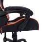 Preview: Gaming-Stuhl mit RGB LED-Leuchten Orange und Schwarz Kunstleder