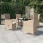Preview: ARDEBO.de - 5-tlg. Garten-Essgruppe mit Kissen Beige