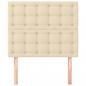 Preview: Kopfteile 2 Stk. Creme 90x5x78/88 cm Stoff