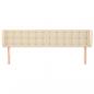 Preview: Kopfteil mit Ohren Creme 183x23x78/88 cm Stoff