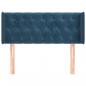 Preview: Kopfteil mit Ohren Dunkelblau 93x16x78/88 cm Samt