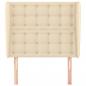 Preview: Kopfteil mit Ohren Creme 93x23x118/128 cm Stoff