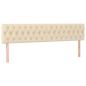 Preview: Boxspringbett mit Matratze Creme 200x200 cm Stoff