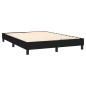 Preview: Boxspringbett mit Matratze & LED Schwarz 140x190 cm Stoff