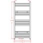 Preview: Handtuchheizkörper Warmwasser Gebogen Schwarz 500x1160 mm