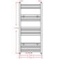 Preview: Handtuchheizkörper Warmwasser Gebogen Schwarz 500x1160 mm