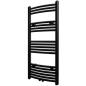 Preview: Handtuchheizkörper Warmwasser Gebogen Schwarz 500x1160 mm