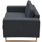 Preview: Sofa 2-Sitzer Stoff Dunkelgrau