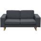 Preview: Sofa 2-Sitzer Stoff Dunkelgrau