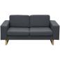 Preview: Sofa 2-Sitzer Stoff Dunkelgrau