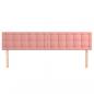 Preview: Kopfteile 2 Stk. Rosa 90x5x78/88 cm Samt