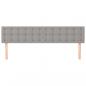 Preview: Kopfteile 2 Stk. Hellgrau 100x5x78/88 cm Stoff