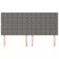 Preview: Kopfteile 4 Stk. Dunkelgrau 100x5x78/88 cm Stoff