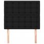 Preview: Kopfteile 2 Stk. Schwarz 100x5x78/88 cm Stoff