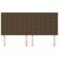 Preview: Kopfteile 4 Stk. Dunkelbraun 100x5x78/88 cm Stoff