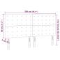 Preview: Kopfteile 4 Stk. Schwarz 100x5x78/88 cm Stoff