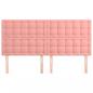 Preview: Kopfteile 4 Stk. Rosa 90x5x78/88 cm Samt