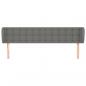 Preview: Kopfteil mit Ohren Dunkelgrau 163x23x78/88 cm Stoff