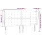Preview: Kopfteil mit Ohren Dunkelgrau 163x23x118/128 cm Stoff
