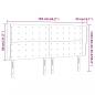 Preview: Kopfteil mit Ohren Dunkelgrau 163x23x118/128 cm Stoff