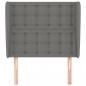 Preview: Kopfteil mit Ohren Dunkelgrau 83x23x118/128 cm Stoff