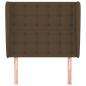 Preview: Kopfteil mit Ohren Dunkelbraun 103x23x118/128 cm Stoff