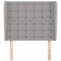 Preview: Kopfteil mit Ohren Hellgrau 103x23x118/128 cm Stoff