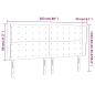Preview: Kopfteil mit Ohren Dunkelgrau 203x23x118/128 cm Stoff