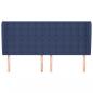 Preview: Kopfteil mit Ohren Blau 203x23x118/128 cm Stoff