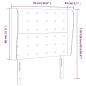 Preview: Kopfteil mit Ohren Schwarz 93x23x118/128 cm Samt