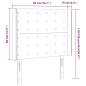 Preview: Kopfteil mit Ohren Hellgrau 83x16x118/128 cm Stoff