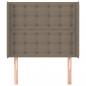 Preview: Kopfteil mit Ohren Taupe 93x16x118/128 cm Stoff