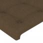 Preview: LED Kopfteil Dunkelbraun 200x5x118/128 cm Stoff