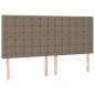 Preview: LED Kopfteil Taupe 180x5x118/128 cm Stoff