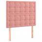 Preview: LED Kopfteil Rosa 90x5x118/128 cm Samt