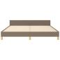 Preview: Bettgestell mit Kopfteil Taupe 180x200 cm Stoff