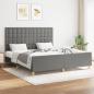 Preview: ARDEBO.de - Bettgestell mit Kopfteil Dunkelgrau 160x200 cm Stoff