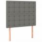 Preview: Boxspringbett mit Matratze & LED Dunkelgrau 120x200 cm Stoff