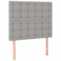 Preview: Boxspringbett mit Matratze Hellgrau 100x200 cm Stoff