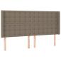 Preview: Boxspringbett mit Matratze & LED Taupe 180x200 cm Stoff