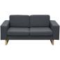 Preview: 2-Sitzer und 3-Sitzer Sofa Set Dunkelgrau