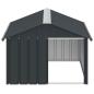 Preview: Hundehütte Anthrazit 116,5x153x81,5 cm Verzinkter Stahl
