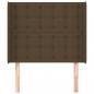 Preview: Kopfteil mit Ohren Dunkelbraun 103x16x118/128 cm Stoff