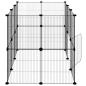 Preview: 20-tlg. Haustierkäfig mit Tür Schwarz 35x35 cm Stahl