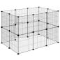 Preview: 20-tlg. Haustierkäfig mit Tür Schwarz 35x35 cm Stahl