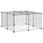 Preview: 12-tlg. Haustierkäfig mit Tür Schwarz 35x35 cm Stahl