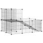 Preview: 20-tlg. Haustierkäfig mit Tür Schwarz 35x35 cm Stahl