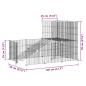 Preview: 20-tlg. Haustierkäfig mit Tür Schwarz 35x35 cm Stahl