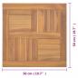 Preview: Tischplatte Quadratisch 50x50x2,5 cm Massivholz Teak