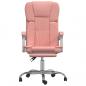 Preview: Bürostuhl mit Liegefunktion Rosa Kunstleder